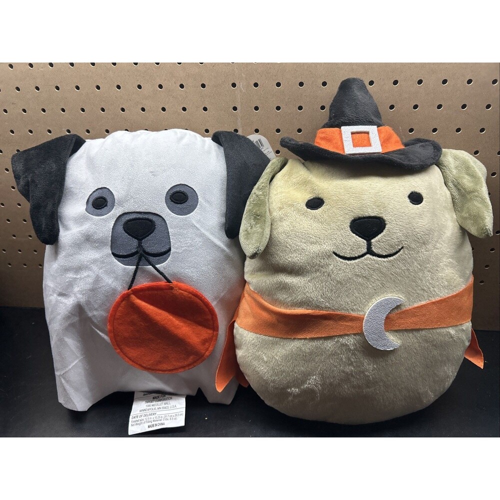 Target Bullseye Halloween Dog Pillows Witch Ghost Pumpkin 12.5in